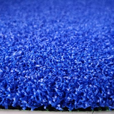 Density PE Blue Color Outdoor Artificial Turf for Tennis Court Padle Grass at Affordable
