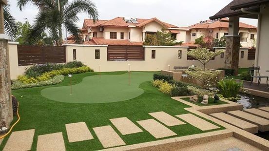 DORELOM 15mm Artificial Putting Green Turf Grass for Golf 4*25m Pile Width All-Weather