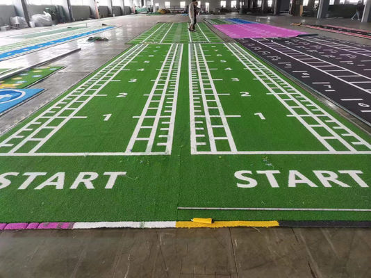 Dorelom Fitness Lawn Carpet Flooring Black Blue Rainbow Synthetic Fake Turf Gym Artificial Grass For Fitness