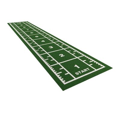 Custom Logo Design Gym Artificial Grass with Brown Turf and Double PP NET SPU Backing