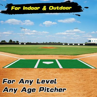 Baseball Batting Mat for Indoor Outdoor Training 15mm Pile Height 3/16 Inch Gauge
