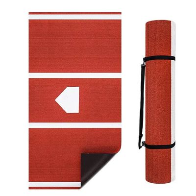 Custom Portable Double PP NET PU Backing Baseball Hitting Mat for Home Plate Practice