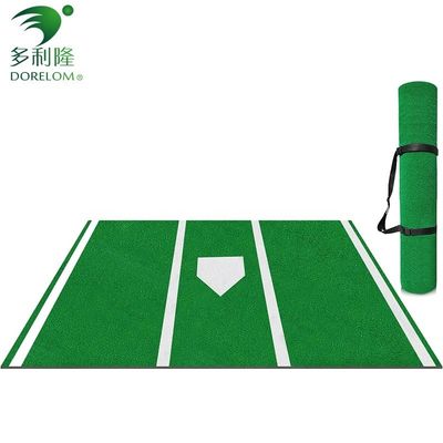 Custom Portable Double PP NET PU Backing Baseball Hitting Mat for Home Plate Practice