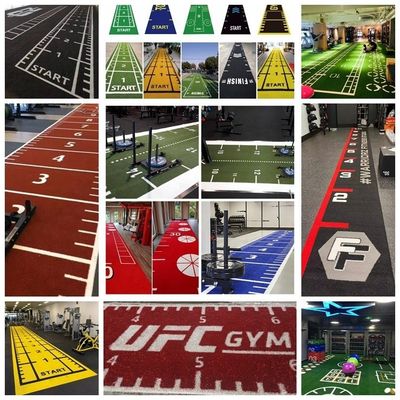 3/16&quot; Gauge Artificial Grass for Gym Fitness Flooring Green Red Black Blue White Pink