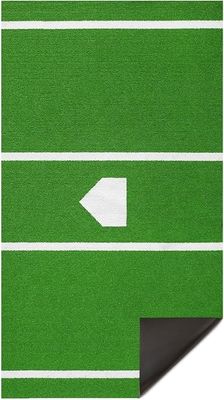 Portable Home Plate Hitting Mat with Non-Slip Design and PE Monofilament PP Curly Fiber
