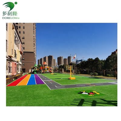 Grey Red Blue Green Synthetic Turf for Tennis Playground and Gym Facility 13mm Height