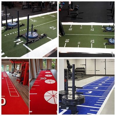 Double PP NET PU Backing Green Artificial Grass for Gym Fitness Flooring from Chinese