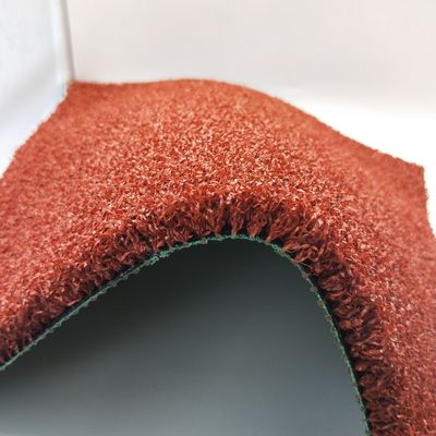 10mm-15mm Height Red Artificial Grass for Badminton Running Way and Track Sport Badminton