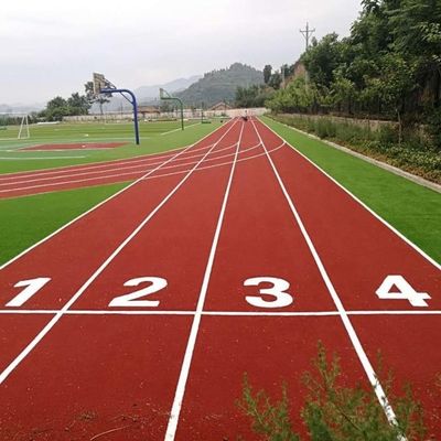 10mm-15mm Height Red Artificial Grass for Badminton Running Way and Track Sport Badminton