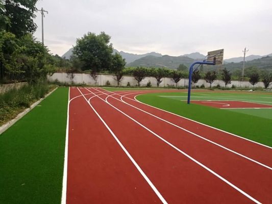 10mm-15mm Height Red Artificial Grass for Badminton Running Way and Track Sport Badminton