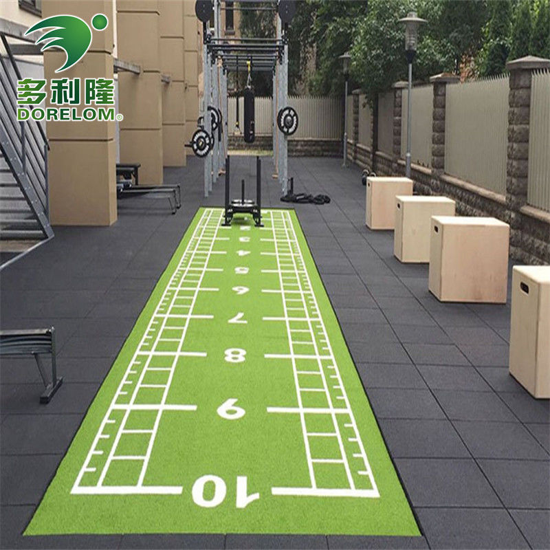 Marked Numbers Dorelom PE Gym Artificial Grass Mat for Fitness Training and Sled Track
