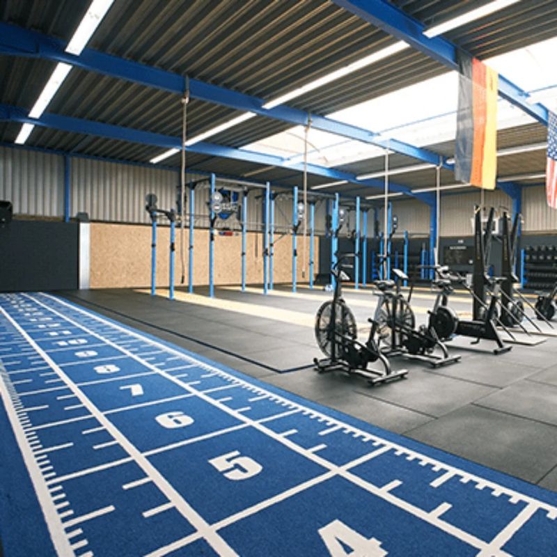 Durable SPU Coating Fitness Training Gym Artificial Grass Mat For Gym Flooring Sled Track