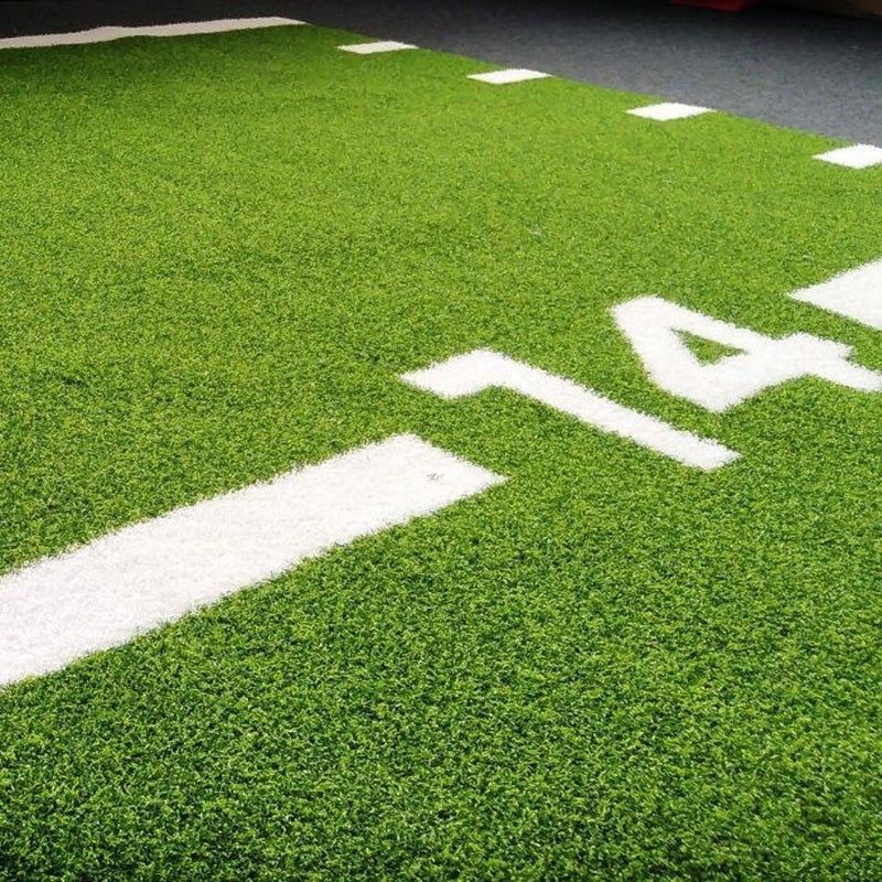 Custom Logo Design Gym Artificial Grass with Brown Turf and Double PP NET SPU Backing