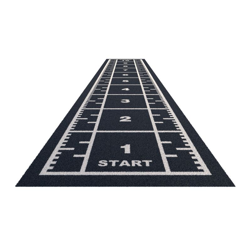 High Density 63000 stitches/m2 Gym Flooring Turf with Pull Sled and Meter Marked Design