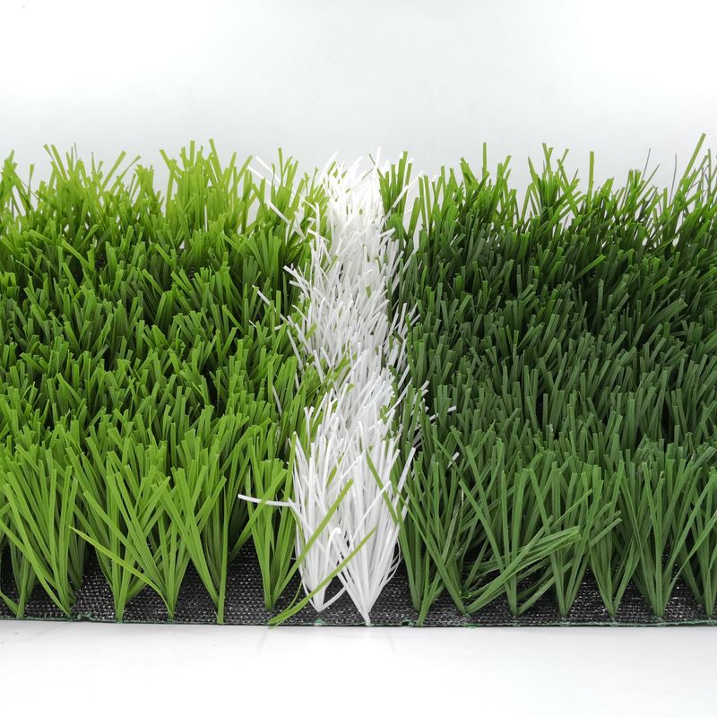 Football Field W Shape Bi-Colors UV Resistant PE Monofilament Artificial Grass Turf