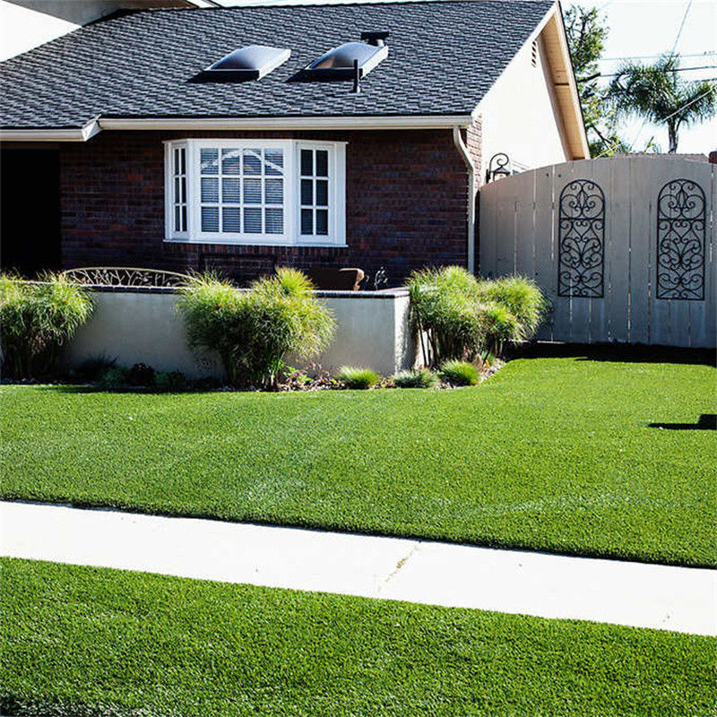 SPU Coating Soft Green Natural Artificial Grass for Outdoor Garden Backdrop Landscape