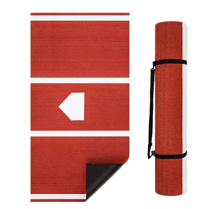 Custom Portable Double PP NET PU Backing Baseball Hitting Mat for Home Plate Practice